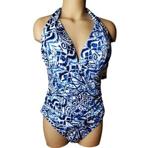 Ralph Lauren Tummy Control Swimsuit Sz 14 NWT